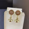 Boucles d'oreilles de luxe marque concepteur célèbre femmes rondes cristal strass boucles d'oreilles bijoux de fête de mariage 3