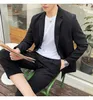 Godlikeu Casual Luźne Mężczyźni Blazer Koreański Moda Czarny Kostium Top Długim Rękaw Kartacyjna Kurtka Odzież 220409
