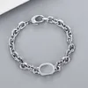 Дизайнерские браслеты кубинские звенья Chain Bracelets Bracelets Double G Серебряный цвет буквы женская мужская ювелирная шкатулка для модного подарка