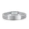 Jóias de hip-hop Double Figaro Chain Link Id Bracelet ajustável em aço inoxidável Brange