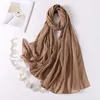 Hijab in pizzo personalizzato per donna Sciarpa in chiffon a bolle Musulmano Scialle tinta unita Turbante Avvolge la fascia Foulard Femme