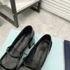 Prado Talons 2023 2022 Patent Leather Nouveau High Mid Heel Sandals Classic Design Single Shoes Round Toe Mary Jane Talon Vide ifgr