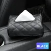 New 1 Pcs Black Tissue Boxes with Disposable Napkins Tissue Boxes Car Accessories Tissue Bag Organizer Car Decoration Auto Storage