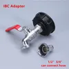 Dayanıklı IBC Tank Dokunun Adaptörü S60 * 6 Kaba Konu 1/2 '' 3/4 '' Su Bağlayıcı Değiştirme Uydurma 220425