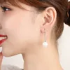korean 925 silver luxury Crystal pearl dangle earrings for women fashion jewelry party wedding engagement Birthday gift