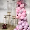 2022 Gran Evento Escenario Celebración Decoración de bodas DIY Fondos de hierro Pastel Postre Soporte Fiesta de cumpleaños de lujo Globos de flores Exhibición de pasteles Plintos