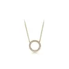 New High Quality 925 Sterling Silver Necklace ZD Diamond Round Rose Gold Pendant Pandora Style Crystal Necklace Women Fashion Jewelry