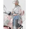 Przezroczyste płaszcz przeciwdeszczowy kobiety Rowerowe motocykl wodoodporny płaszcz przeciwdeszczowy poncho deszczowa odzież deszczowa chubasquero 201202