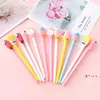 Neutral Pen Cute Cartoon Stationery School Students Personality Girl Heart Food With Interesting Test Signature 0.5mm Black Pen GCB14640