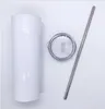 CA Depo Yüceltme Metal Pipet ve Silikon Kauçuk Dipleri ile 20oz Düz Tumbler Isı Basın Su Kupaları Dört gün içinde adresinize varır.