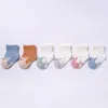 Lawadka 6Pairsset Born Boy Cotton Girl Autumn Winter Baby Socks para meninas desenho animado listrado Infant Thing 220721