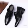 Classic luxury men's business leather shoes cowhide pointed 6/8cm Height increasing black shoe wedding party office footwear