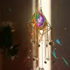 Suncatcher Crystal Wind Chime Star Moon Sun Catchers Windchimes Plated Colorful Beads Hanging Drop for Garden Decor Craft 220531