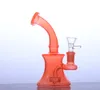 6,5 pouces mini barboteur vert bleu orange rose rouge Verre bong pipe à fumée fumer portable facile à transporter pour herbe sèche DWJ-0017