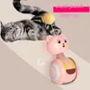 Cat Toys Automatisch huisdier bumbler grappige speelgoed interactieve rollende teaser veren toverstok roterende bal