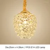 Pendant Lamps Modern Creative Small Lights Dining Room Kitchen Island Cloakroom Aisle Balcony Luminaire Luxury Crystal Hanging LampPendant