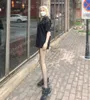 22SS Kadın Tasarımcıları Tişörtler Tee Paris Yıkılmış Boya Graffiti Mektubu Pamuk Kısa Kol Mürettebatı Boyun Sokak Giyim XS-L Black XS-L