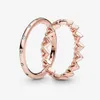 100% 925 Sterling Silver Rose All Day Stacking Ring Set For Women Wedding Rings Fashion Jewelry Accessories