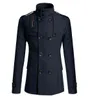 Nouvelle arrivée hommes pardessus à manches longues manteau de laine décontracté coupe-vent mâle kaki veste hommes trench-coat slim fit grande taille 3xl L220725