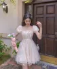 Robes décontractées Niggeey Vintage Élégant Mesh Lolita Dress Y2k Esthétique Femmes Manches Bouffantes Princesse Fairy Party One Piece KoreanCasual