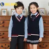 Linling preppy stil en uniform för barn japansk brittisk stil skoluniformer pojke tjej student outfit kläder set p324 lj201128