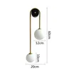 Modern LED Wall Lamp Glass Ball Lampshade Gold Home Decor Living Room Bedroom Sconce Nordic Luminaire Light mirror headlight