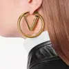 5Cm Gold Hoop Boucles d'oreilles Lady Femmes Orrous Girls Ear Studs Set Designer Bijoux Boucle d'oreille Cadeau de Saint Valentin Fiançailles pour Bijoux de Mariée