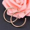 Hoop & Huggie Korean Fashion Titanium C Shape Earrings For Women Stainless Steel Geometric Round Earings Simple Jewelry Gift Wholesale