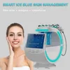 2022 7 en 1 Water hydra Jet máquina de belleza facial inteligente peeling de piel azul hielo con analizador de escáner de piel