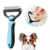 1pcs Pet Pet Çift Taraflı Epilasyon Fırçası Kedi Evrensel Düğüm Taraklar Kürk Kırpma Köpek Bakım Aracı Deshedding Pet Malzemeleri