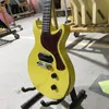 Anpassad 1959 Junior DC TV Yellow Cream Relicelectric Guitar One Piece Mahogny Body Neck