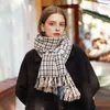 Genuine Pure Cashmere Scarf 2022 New Classic Houndstooth Plaid Winter British Style Thick Warm L2207296077610