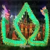 Brilliant LED Dragon Dance Tamaño amarillo 6# 3 1M Longitud Folk Silk Silk Nuevo disfraz de mascota China Cultura especial Fiesta de vacaciones234V