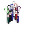 Portable mini keychain 3 in1 laser pointer flashlights led climbing hook keyring flashlight torches UV violet lighting money detec4681672