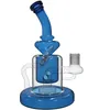 Big straight tube bongs thick hookahs base glass bong arm perc water pipes hookahs 9.5inches