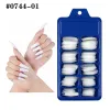 100pcs False Nails Press On Red Use Designs With Glue Nail Supplies Coffin Ballerina Clear Full Cover Manicure Fake Tips