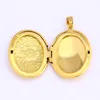 Pendant Necklaces Fashion Creative Po Frame Gold Oval Box Can Open Necklace Jewelry