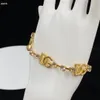 Fashion new designed Charm ladies Bracelets hollow out G Letters with diamonds 18K gold plated women bracelet Designer Jewelry DG--994