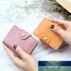 NEU Simple Fashion Leder Brieftasche Mini Thin Style Small Card Halter Kuhläden Führerschein Schnalle Brieftaschen Spacktroy Preis