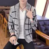 Men's Sweaters Man Knitted Cardigan Men Autumn Winter Knit Casual Long Sleeve Sweater Tops / Bolero Teenagers KK3172Men's