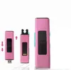 Newest Metal Plastic Usb Rechargeable Electronic Lighter Electric Cigar Cigarette Smoking Tobacco Herbal Windproof 2 Styles