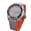 Chronograph SuperClone Watch Watchse Начатые часы роскошные модельер -дизайнер двойной баклажан стежки 215.01 6,44 секунды бега