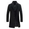 Trench da uomo Cappotto da uomo invernale Cappotto monopetto da uomo decorativo Easy Match Poliestere Mantieni caldo soprabito maschile per panno da ufficio