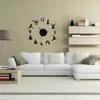 Väggklockor Creative Yoga 3D Clock Sticker Modern Design Silent Quartz Fashion Watches Mirror Diy Living Room Decorwallwall