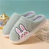 Winter cartoon katoen slippers indoor comfortabel lichtgewicht dikke zool niet-slip stil