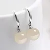 Agate pärla droppörhängen för kvinnor naturliga stenpärlor dinglar mode s925 silver 18k guld krok rund pendell dam örhänge smycken röd