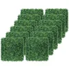 Decorative Flowers Wreaths 12Pcs 25x25cm Artificial Plant Wall Panel Boxwood Grass Backdrop Panels Home Garden Backyard Fence Gr1539106