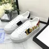 22S Ladies Luxury Diamond Casual Shoes Designer Scarpe con plateau ricamate Chaussures Flash Diamond Fashion Ladies Platform Sneakers