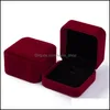 Sieradenboxen verpakking display mode veet cases voor alleen ringen stud oorbellen 12 kleur cadeau maat 5cmx4,5 cmx4cm 318 Q2 drop levering 2021