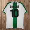 1994 1996 1998 OKOCHA FINIDI Mens Retro Soccer Jerseys National Team KANU Home Green White Away Football Shirt